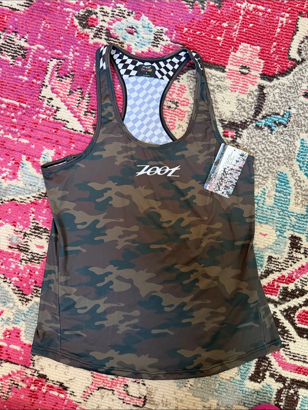 Zoot Women’s Cali Camo Racerback Tank Top - Large NWT